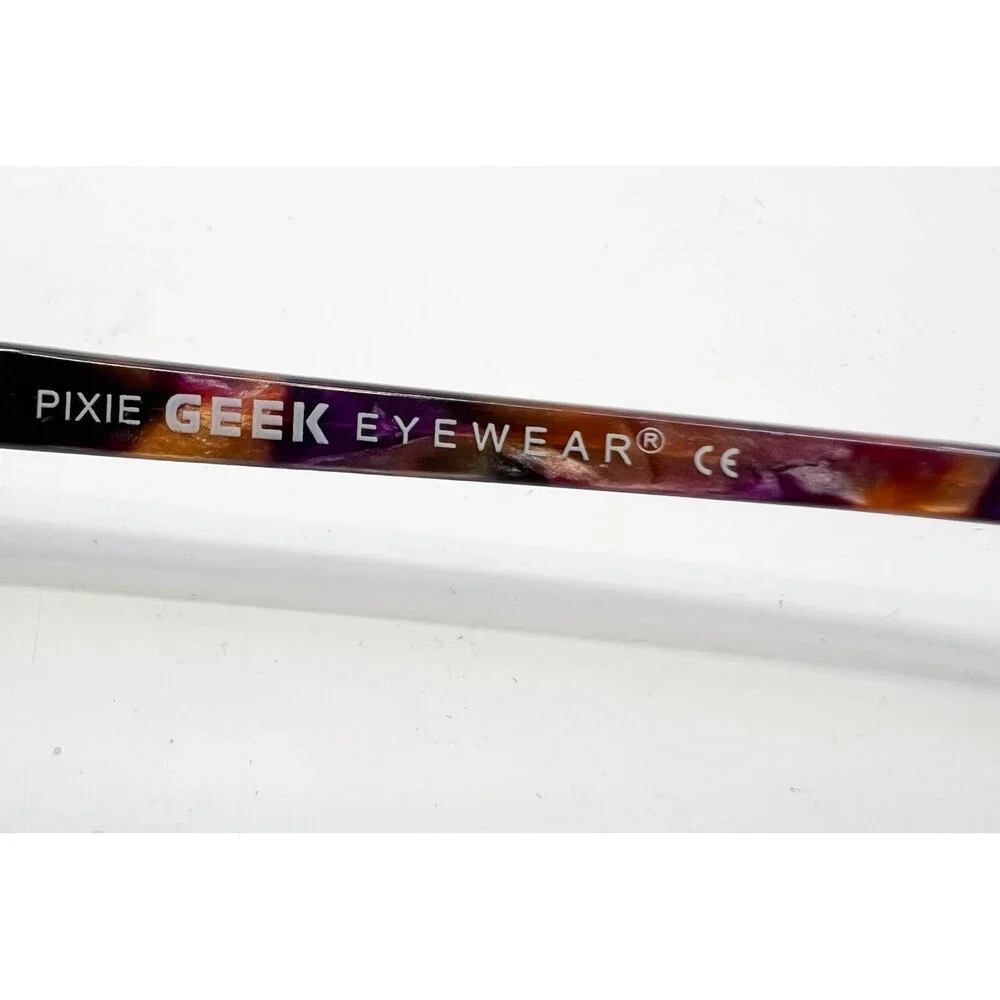 Pixie Geek Eyewear Eyeglasses Women Black Violet Tortoise Cat Eye 51-16-140